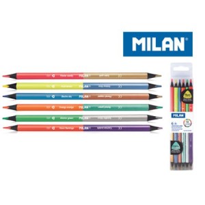 Kredki Milan ołówkowe 12kolorów Fluo/Metal 07123306