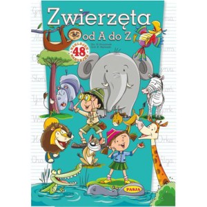 Anpex Zwierzęta od A do Z A4 48 naklejek 