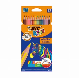 Kredki BIC 12kol. Eko Evolution Stripes