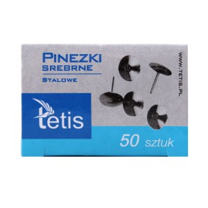 Pinezki srebrne 50 szt. Tetis