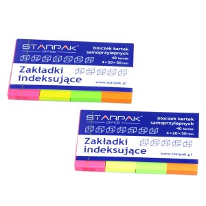 Zakładki indeksujące - 4 kolory 