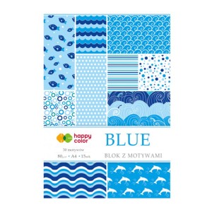 Blok z motywami Blue - A4 Happy Color