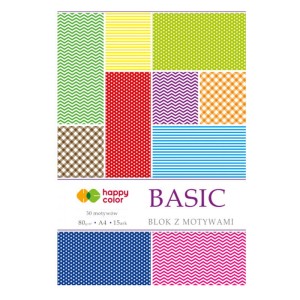 Blok z motywami Basic -  A4  Happy Color