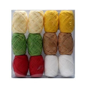 Ozdoba dekoracyjna Taśma Rafia 10m 6kol Craft