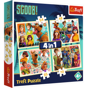 Puzzle 4w1 Scooby Doo i przyjaciele Trefl