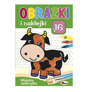 Kolorowanka Obrazki i naklejki Wiejskie zwierzątka