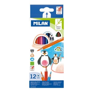 Kredki Milan ołówkowe 12kol triangular 0722312