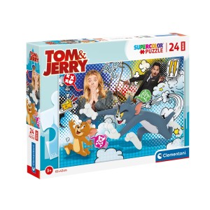 Puzzle 24 el Maxi podłogowe Tom i Jerry Clementoni