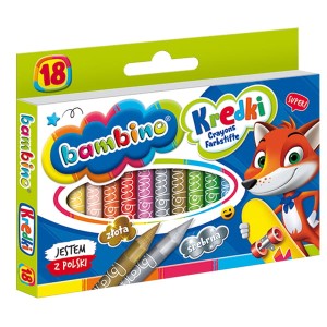 Kredki świecowe BAMBINO 18 kolorów