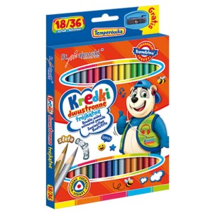 Kredki ołówkowe Bambino dwustronne 36 kol. 18 szt. 