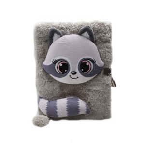 Pamiętnik z kłódką 3D Włochacz 96k Raccoon