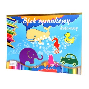 Blok rysunkowy kolorowy A3 20k.