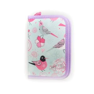 Piórnik pojedynczy 1 klapka bez wyposażenia Ptaszki