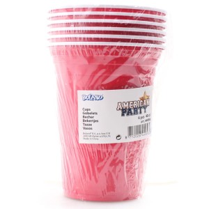 Kubki plastikowe czerwone - 6 szt. 400 ml 
