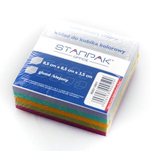 Wkład do kubika kolorowy klejony STARPAK 8,5x8,5cm